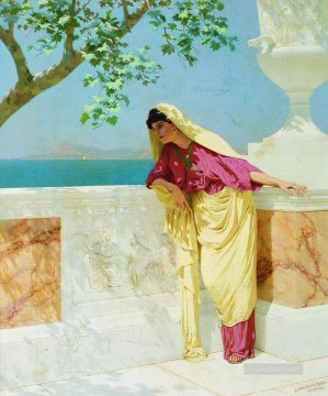 ステファン・バカロヴィッツ Painting - 海辺のギリシャの女性 ステファン・バカロヴィッツ 古代ローマ